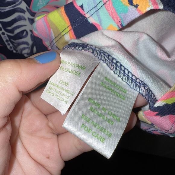 Lilly Pulitzer Women's Ophelia Dress in Bright Navy Al Fresco Size Medium - Picture 6 of 6